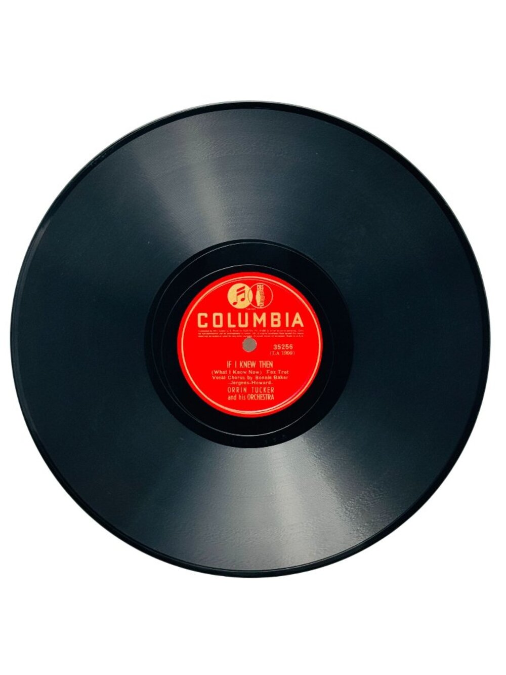 Orrin Tucker If I Knew Then 10 Inch Shellac 78 RPM Columbia Records 35256